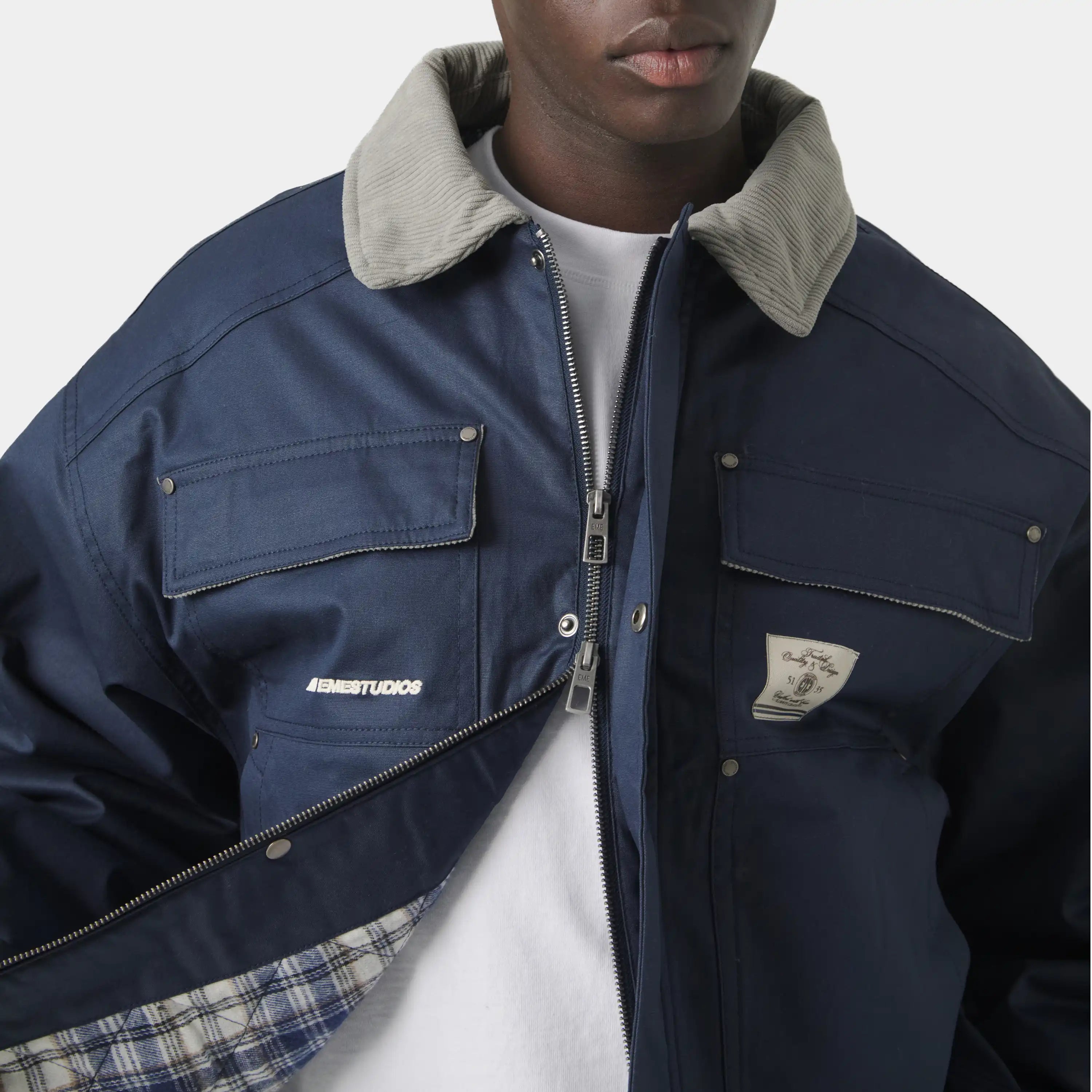 Ethos Navy Boxy Jacket