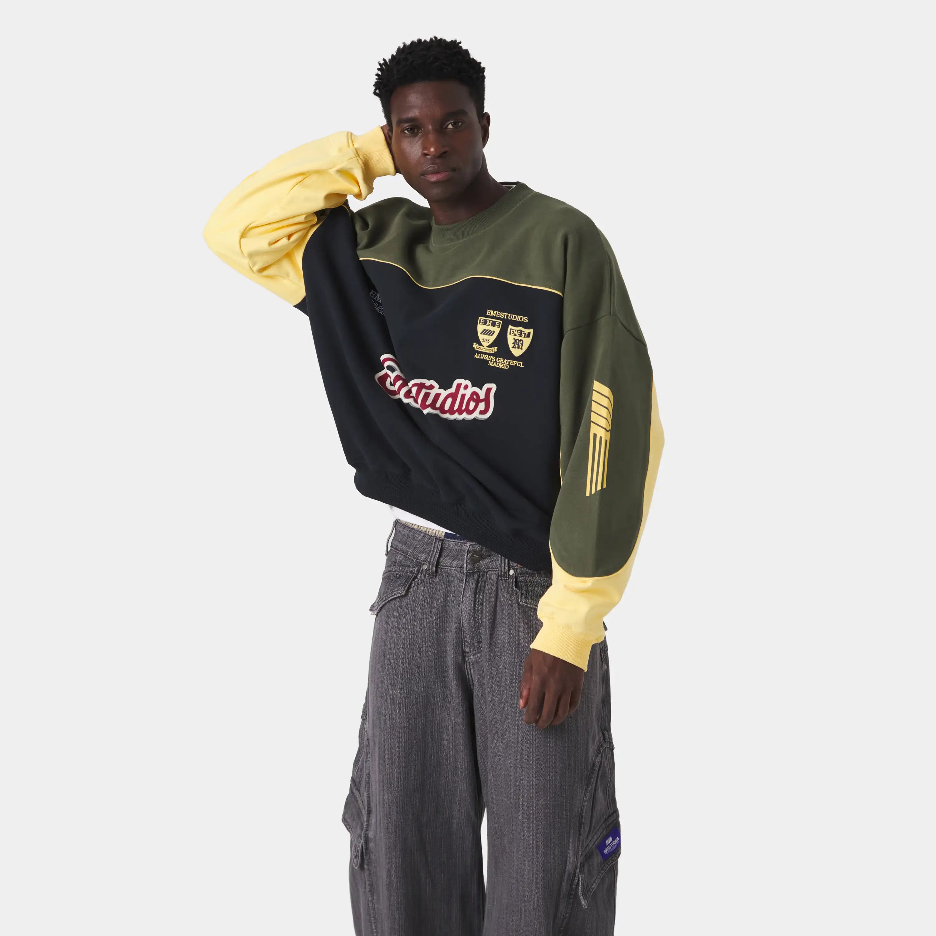 Campus Navy Oversized Crewneck