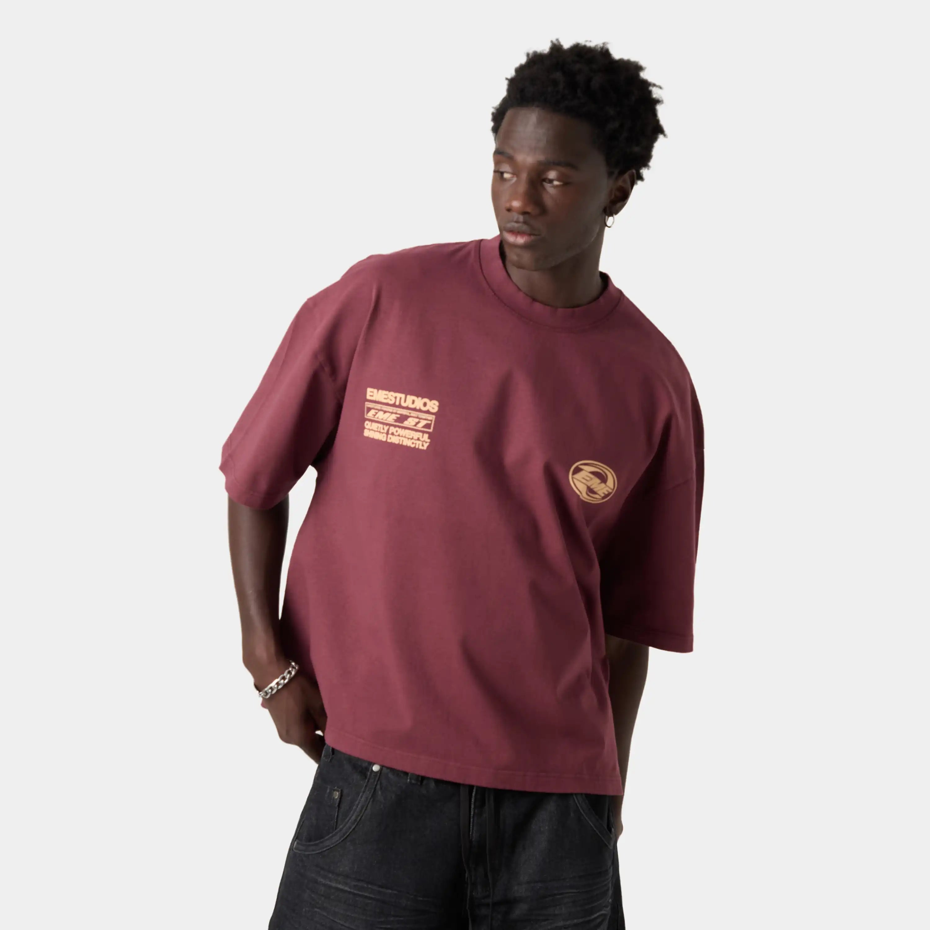 Duality Wine Oversized Tee