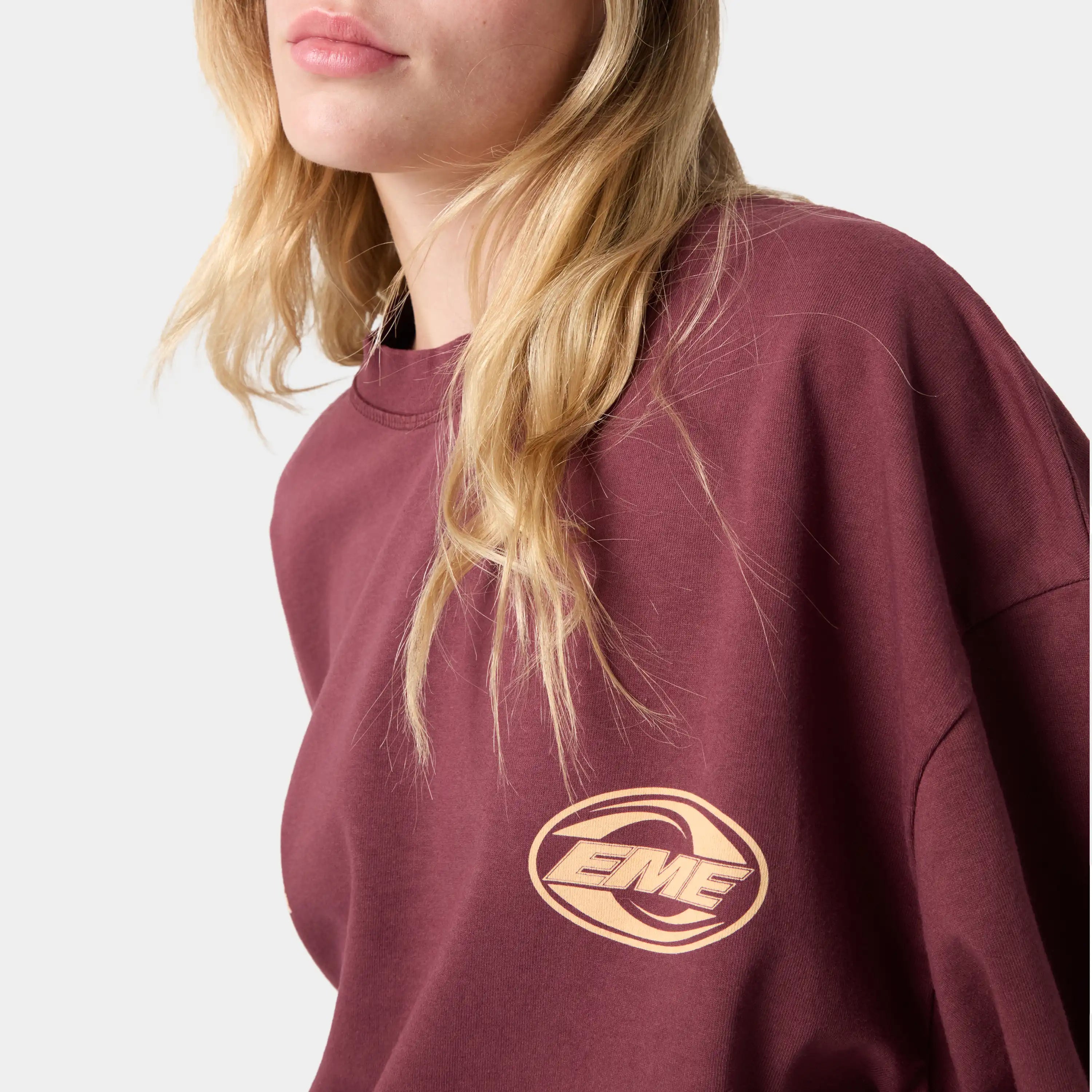 Duality Wine Oversized Tee