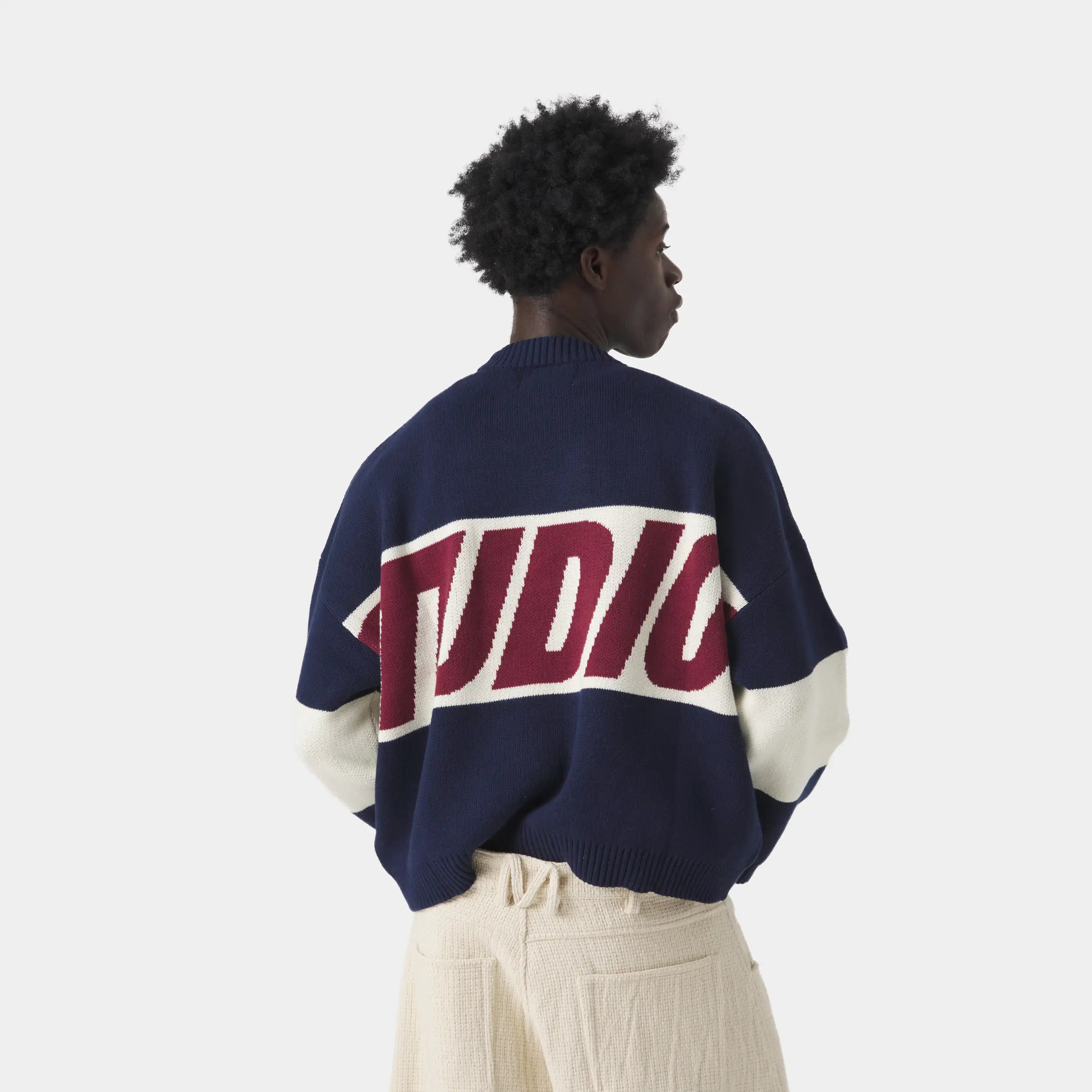 Thrill Navy Master Knit Sweater