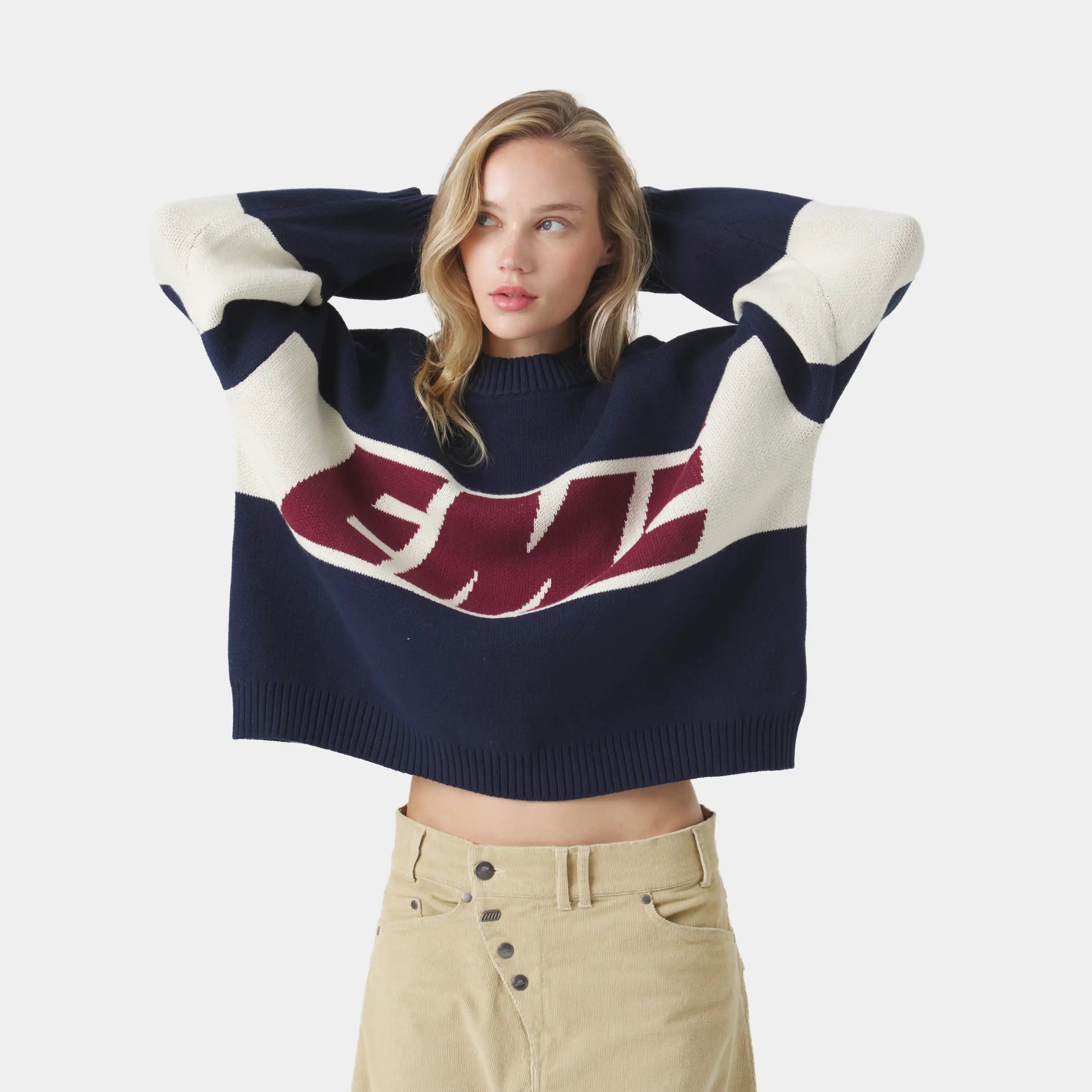 Thrill Navy Master Knit Sweater