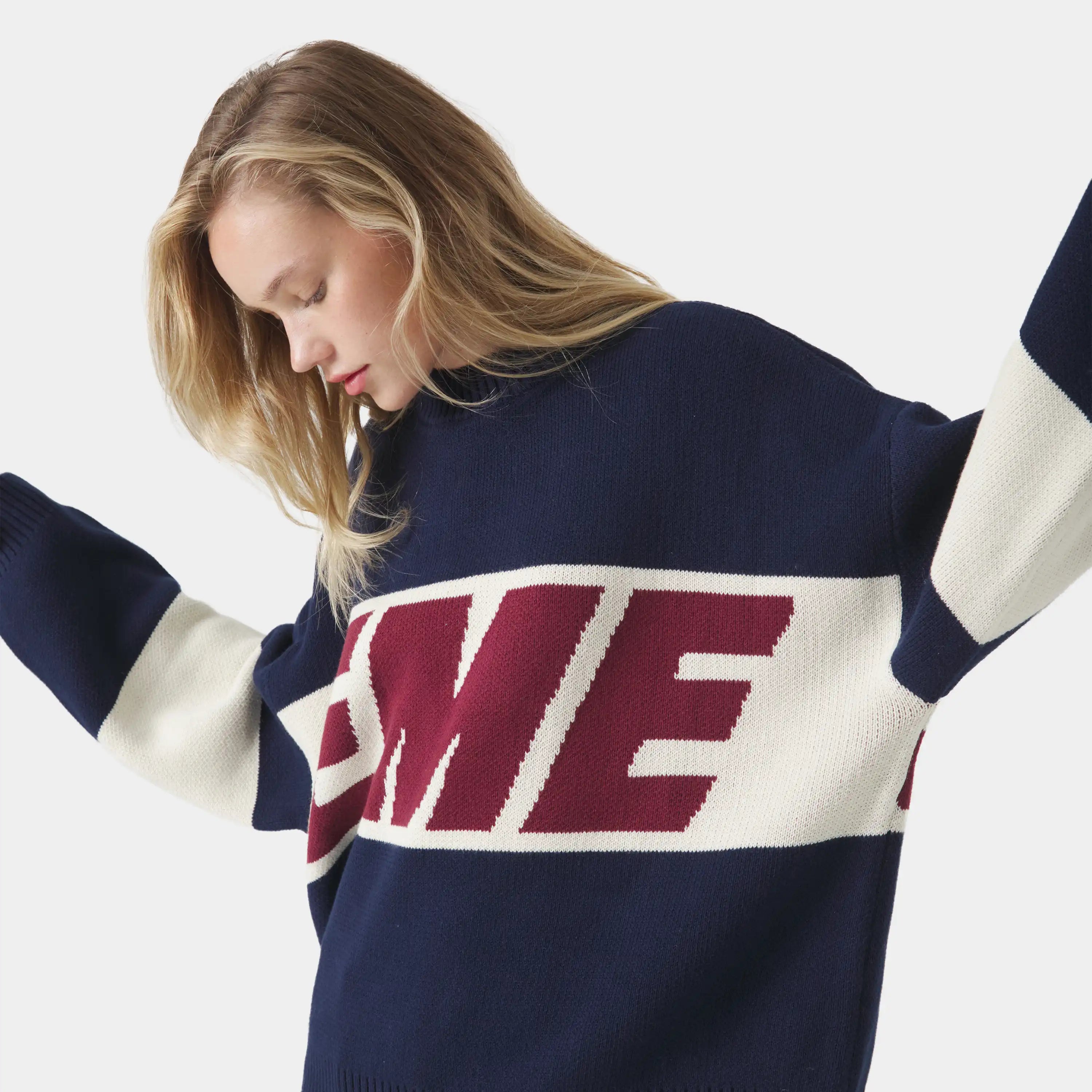 Thrill Navy Master Knit Sweater