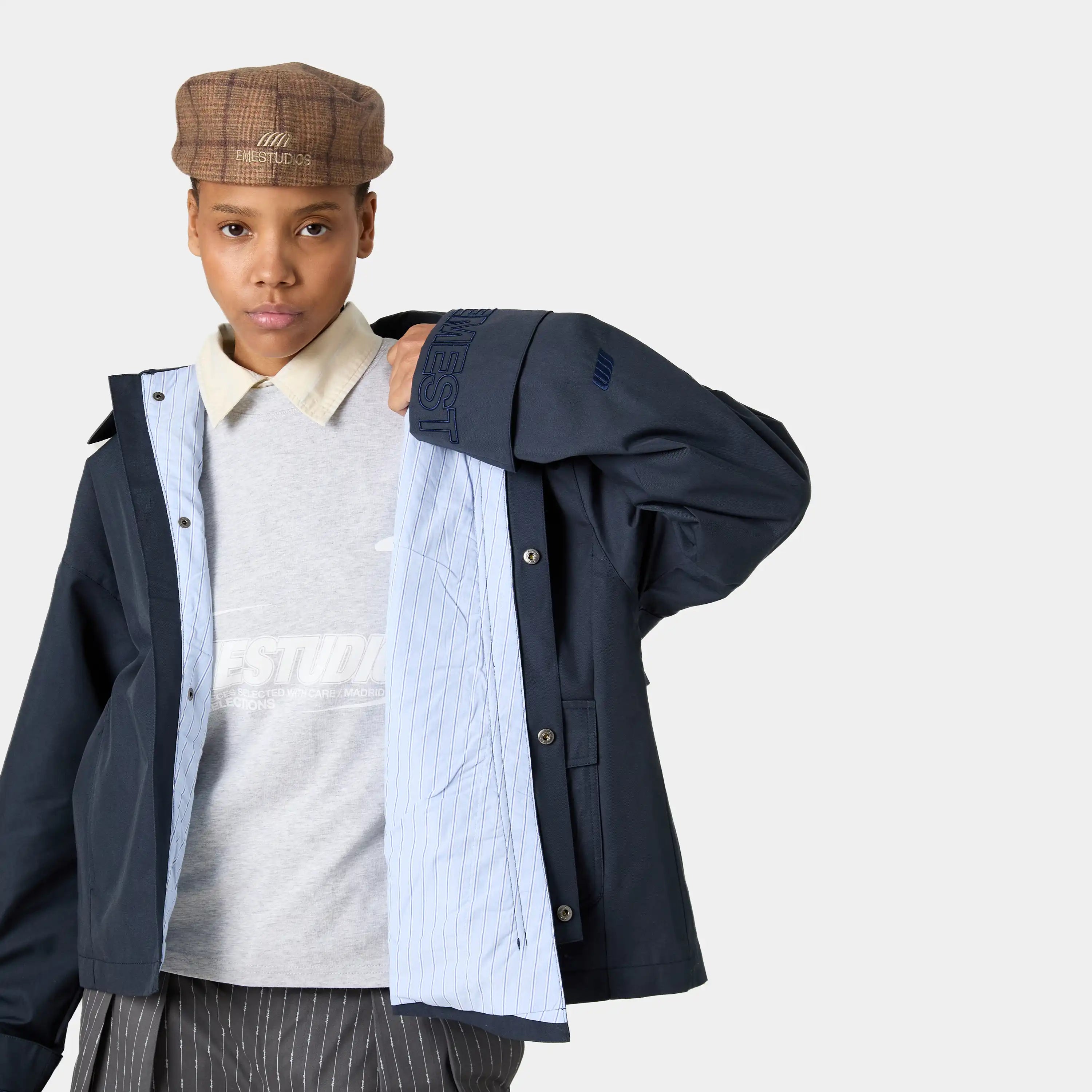 Lizi Navy Trench Jacket