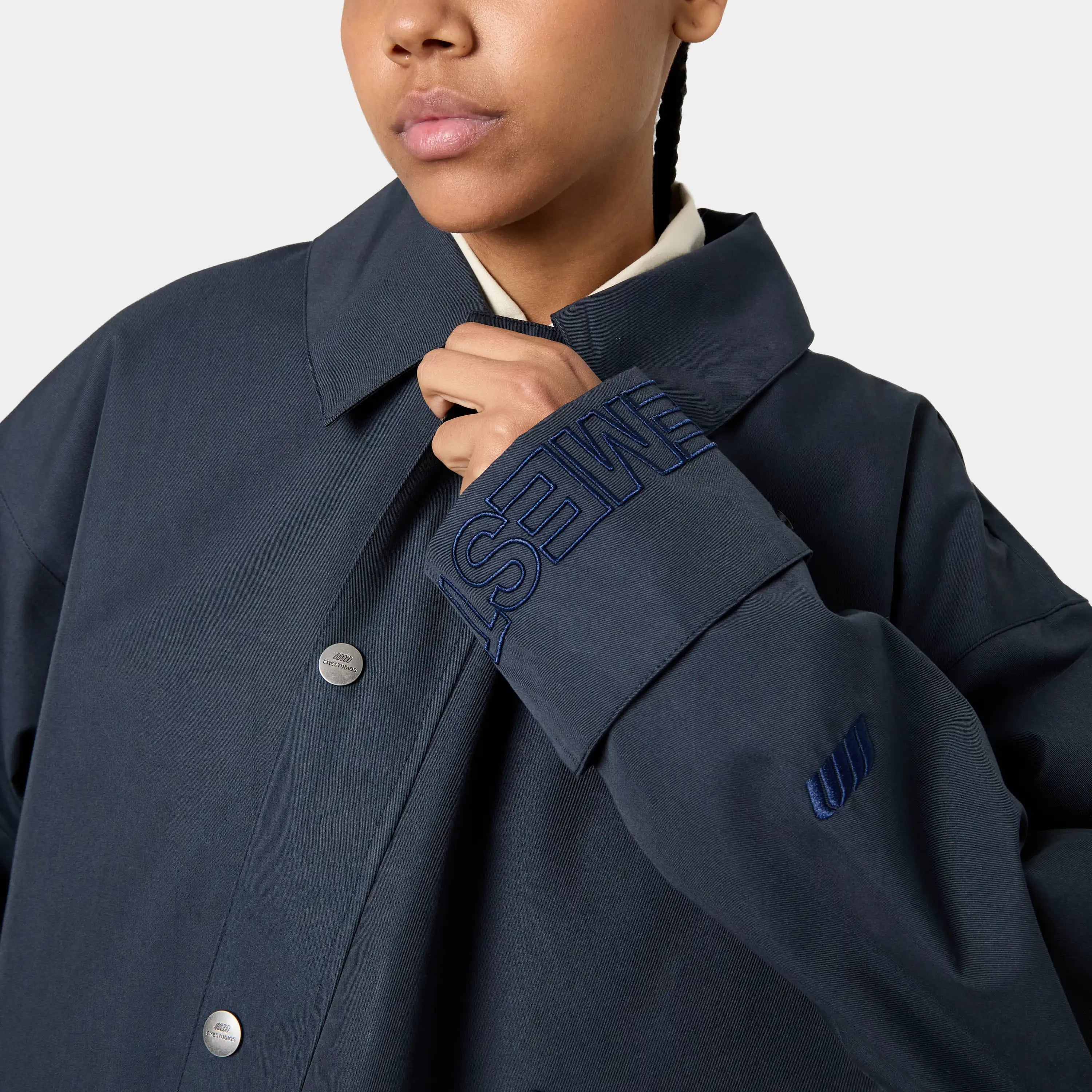 Lizi Navy Trench Jacket