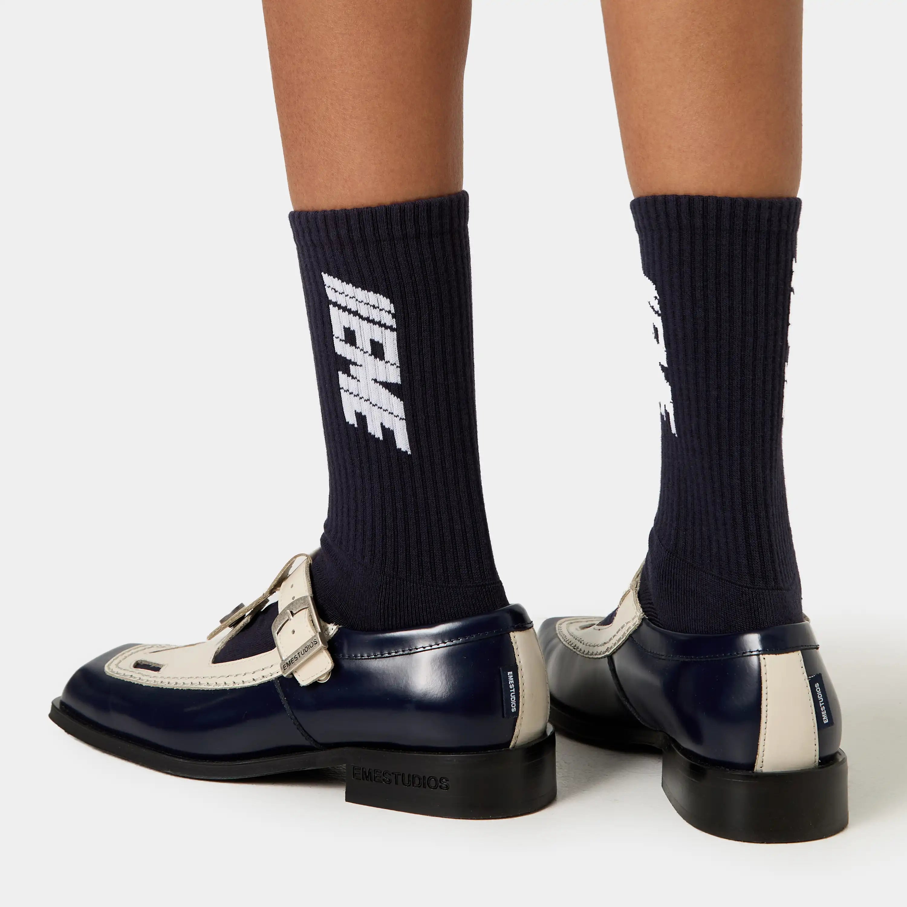 Wheelie Navy Socks