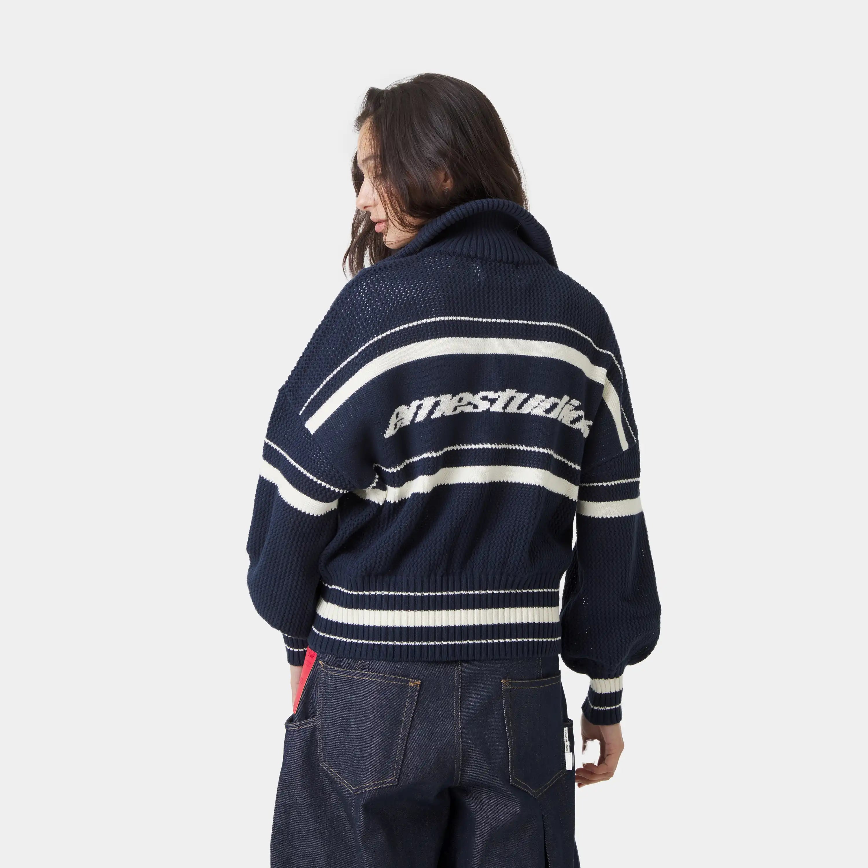 Unit Knited Navy Full Zip