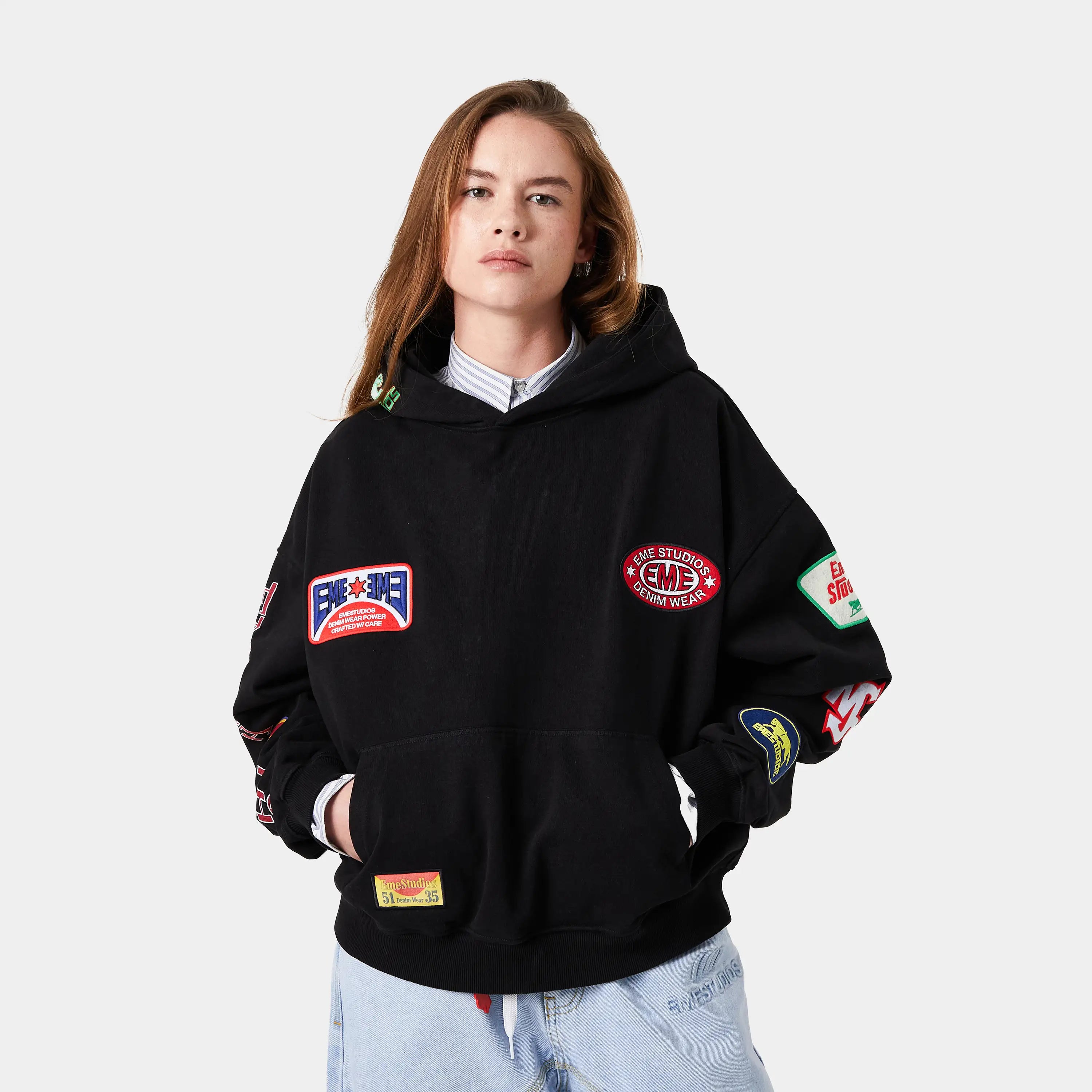 Patches Shadow Oversized Hoodie