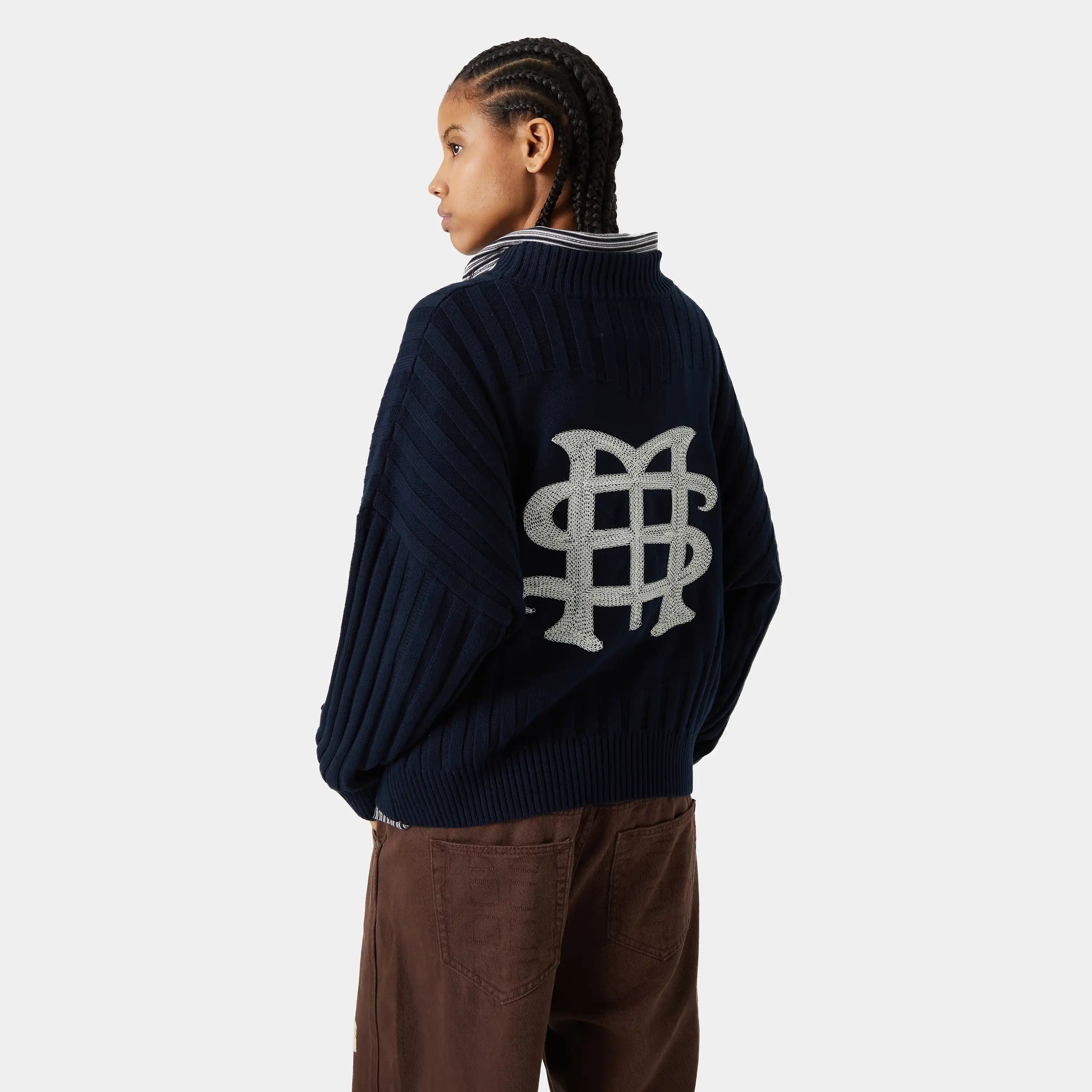 Badge Navy Knit