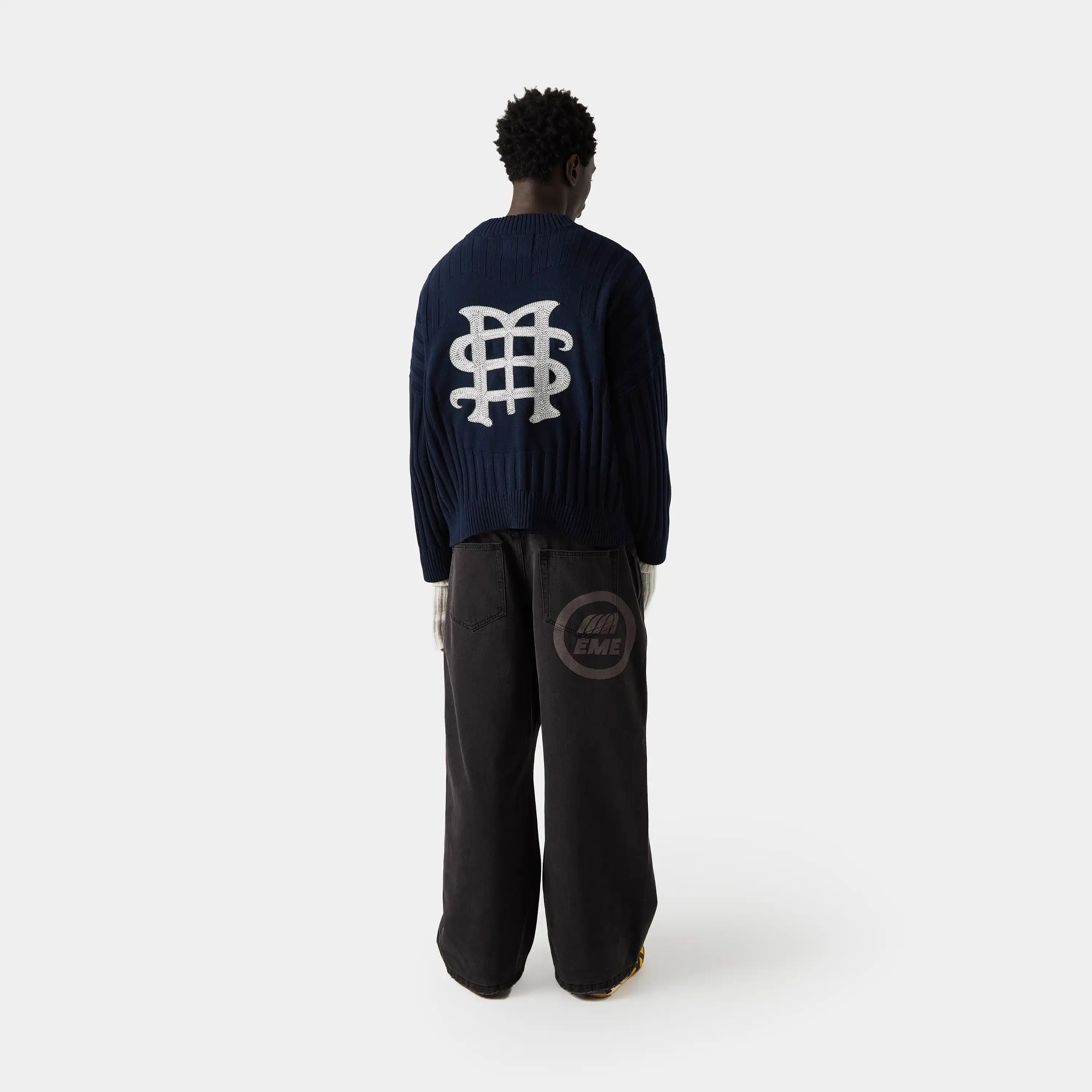Badge Navy Knit
