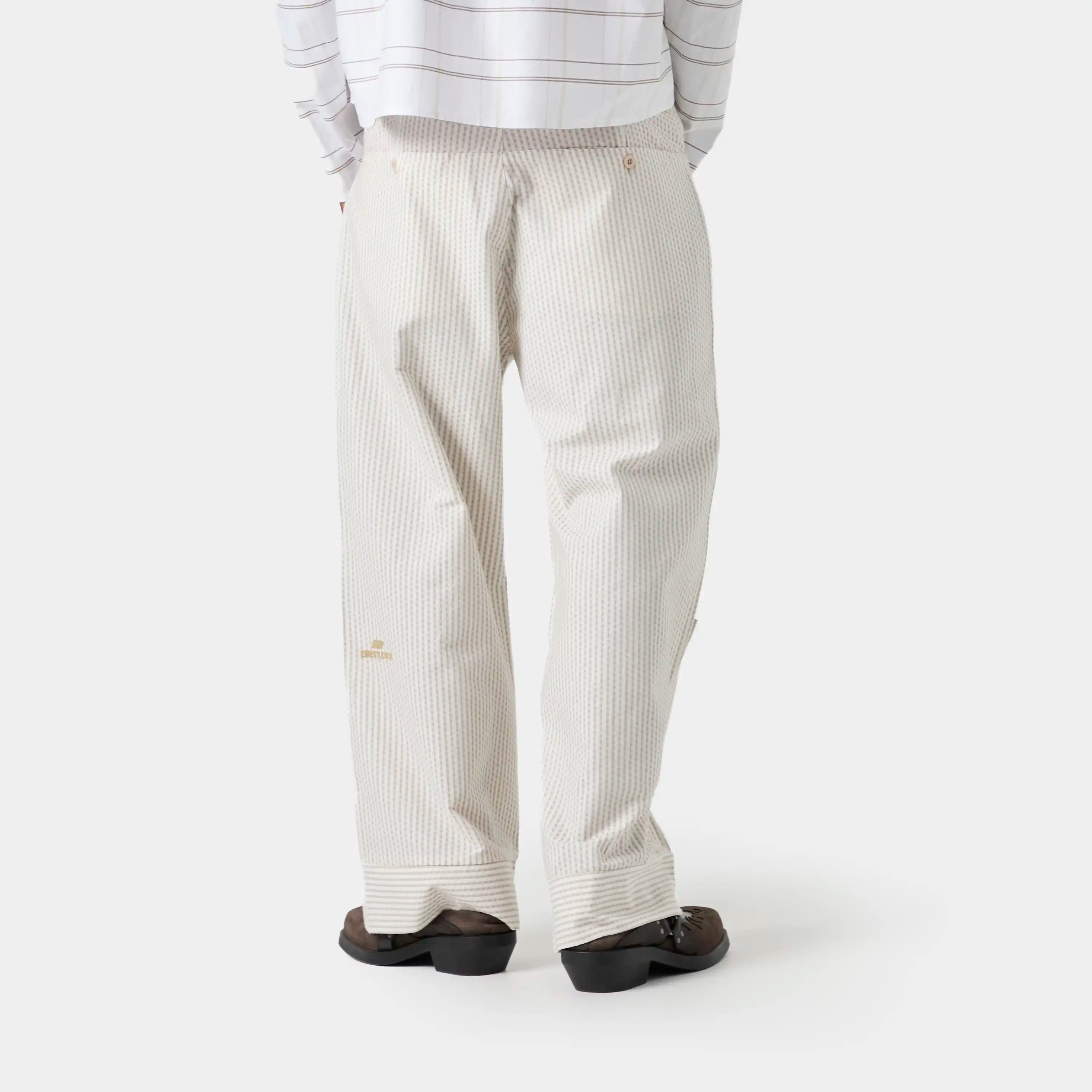 Striped Off Sand Baggy Pants