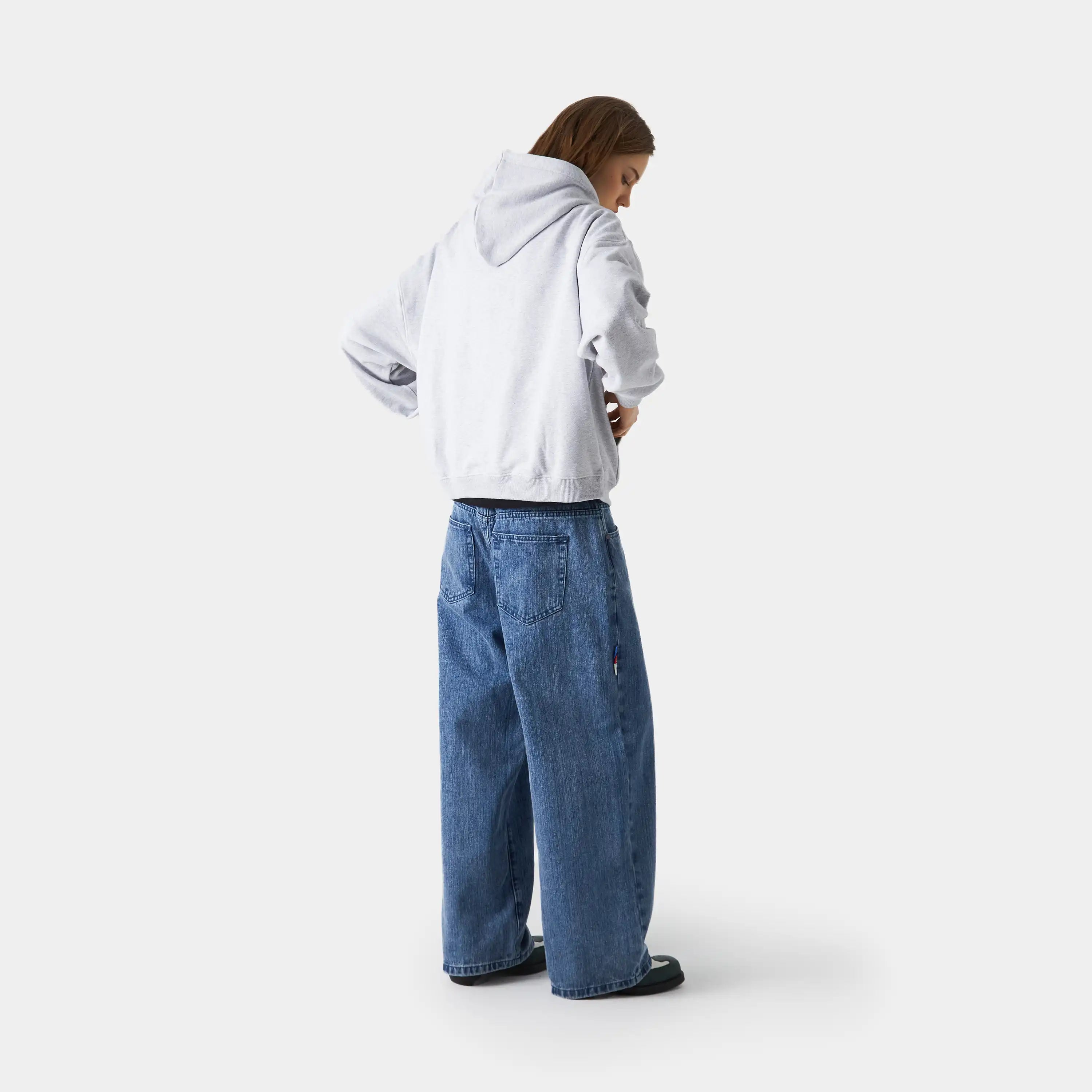 Box Heather Grey Oversized Hoodie