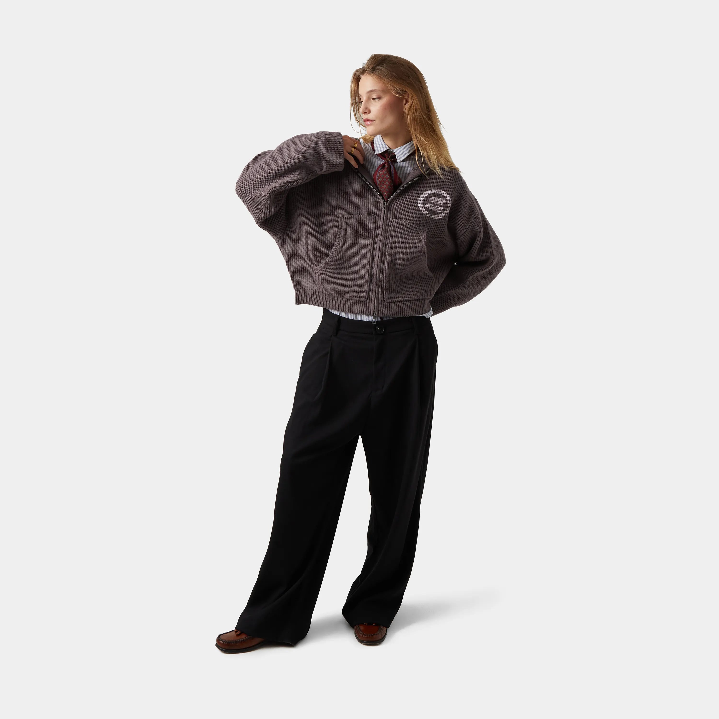 Anon Antracite Knit Full Zip