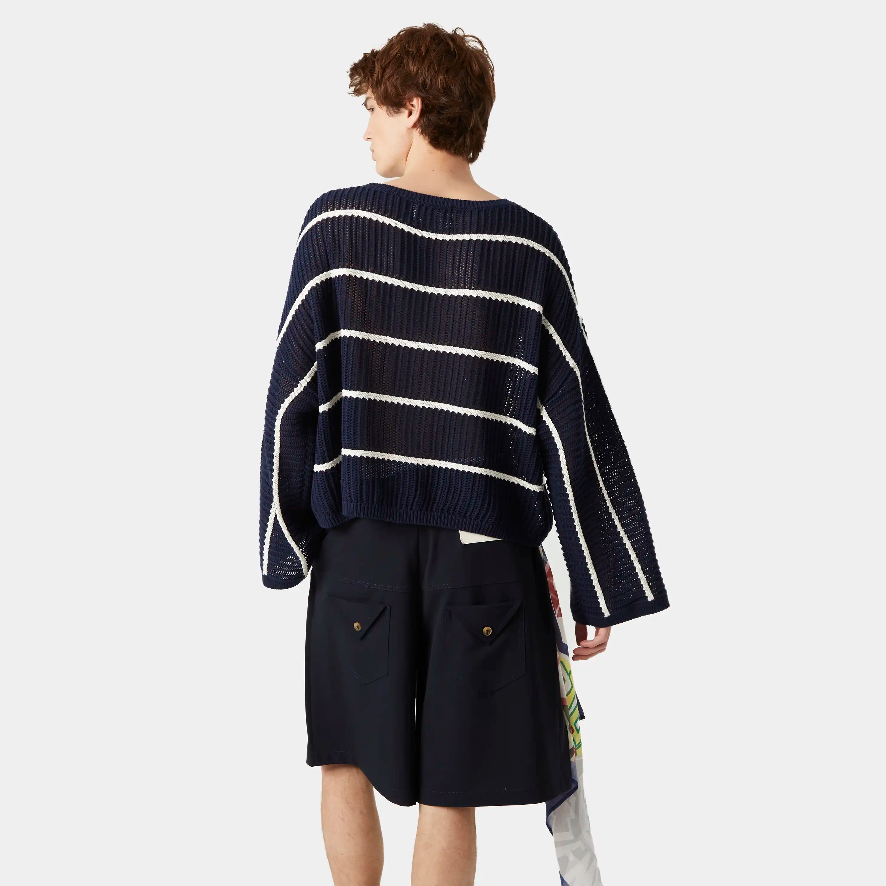 Alic Navy Knit Sweater