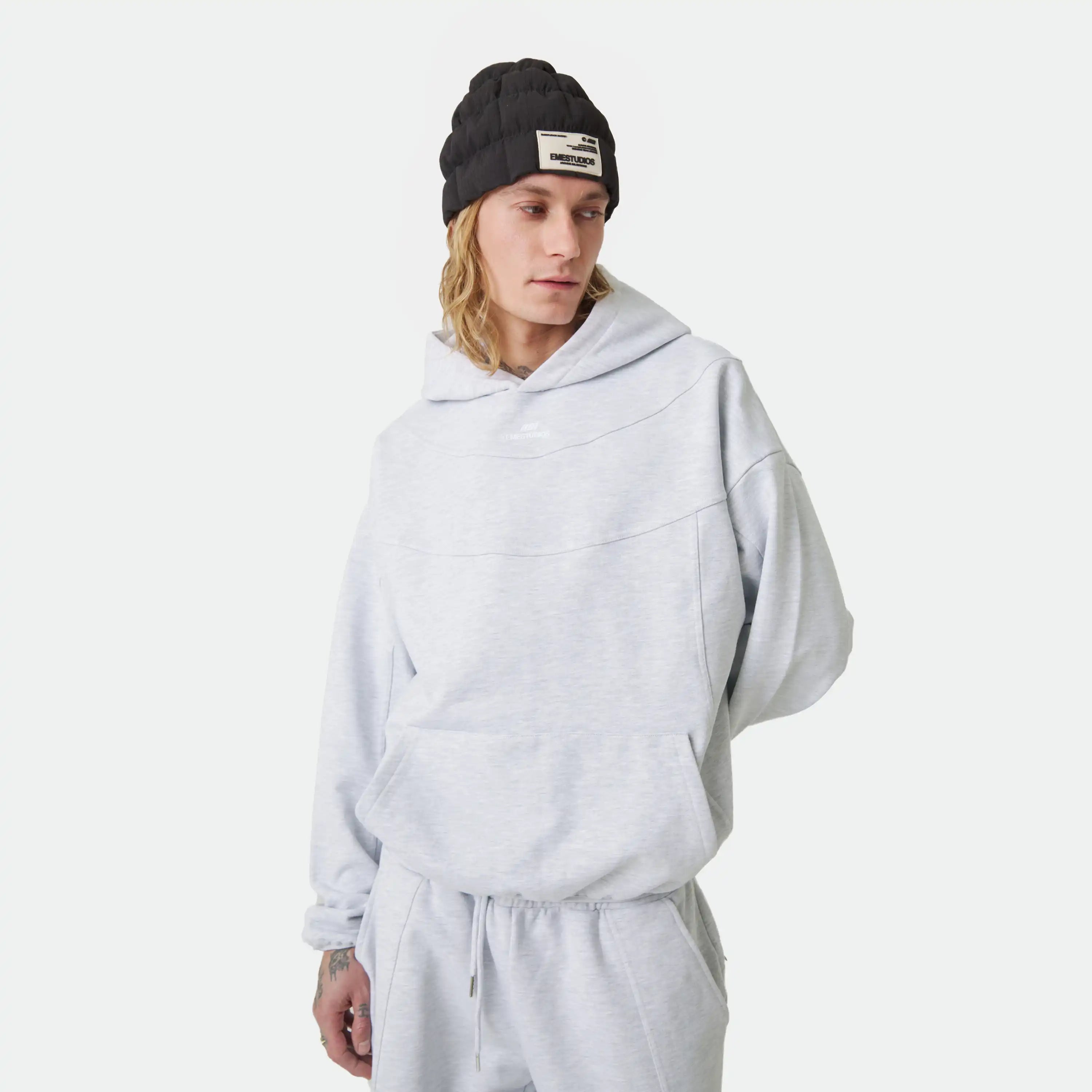 Alfa Heather Grey Oversized Hoodie