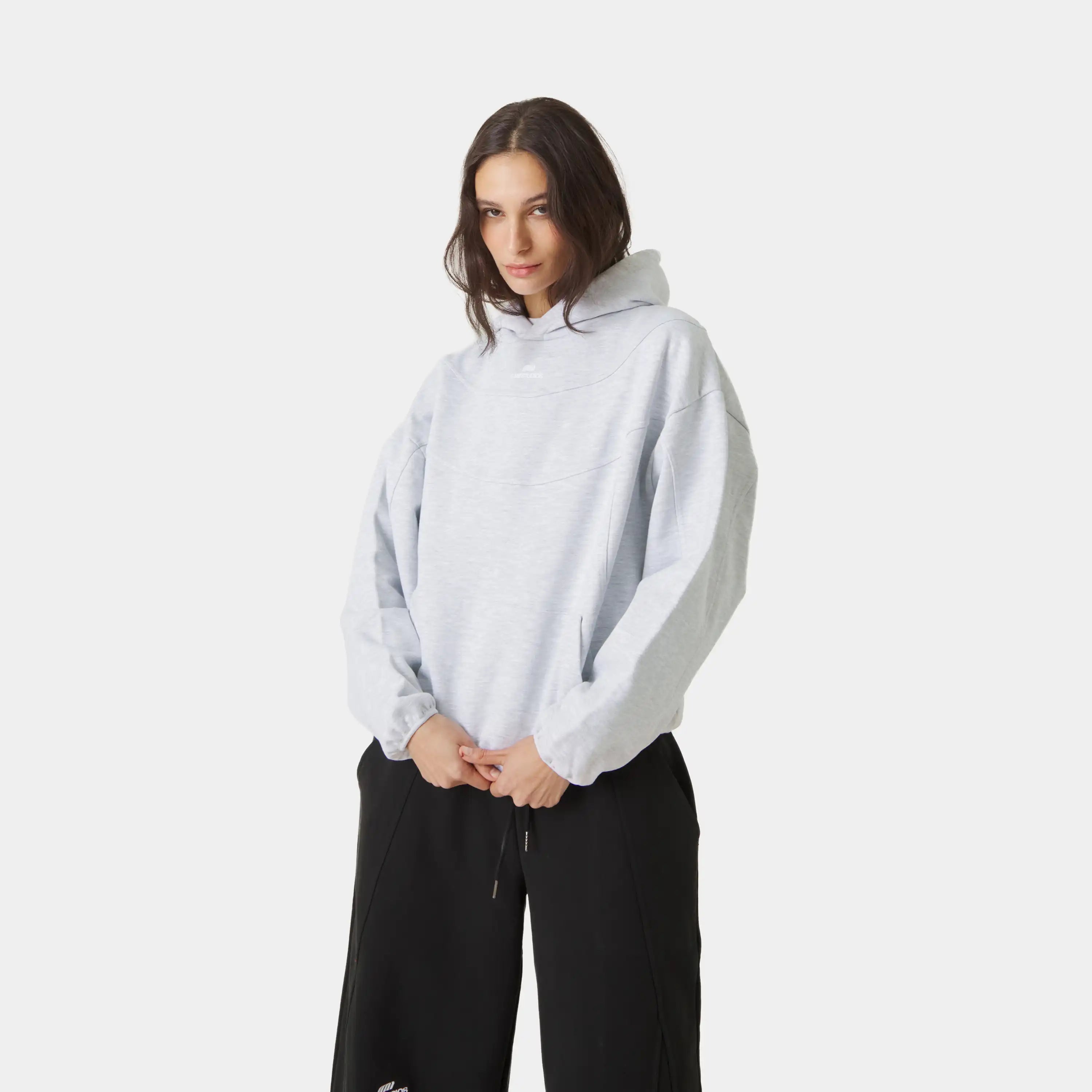 Alfa Heather Grey Oversized Hoodie